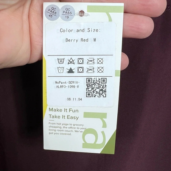 HALARA Berry Red Lightweight Joggers - Picture 7 of 7